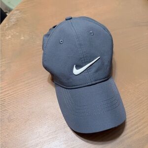 Nike Charcoal Gray Baseball Cap with White Swoosh